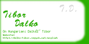 tibor dalko business card